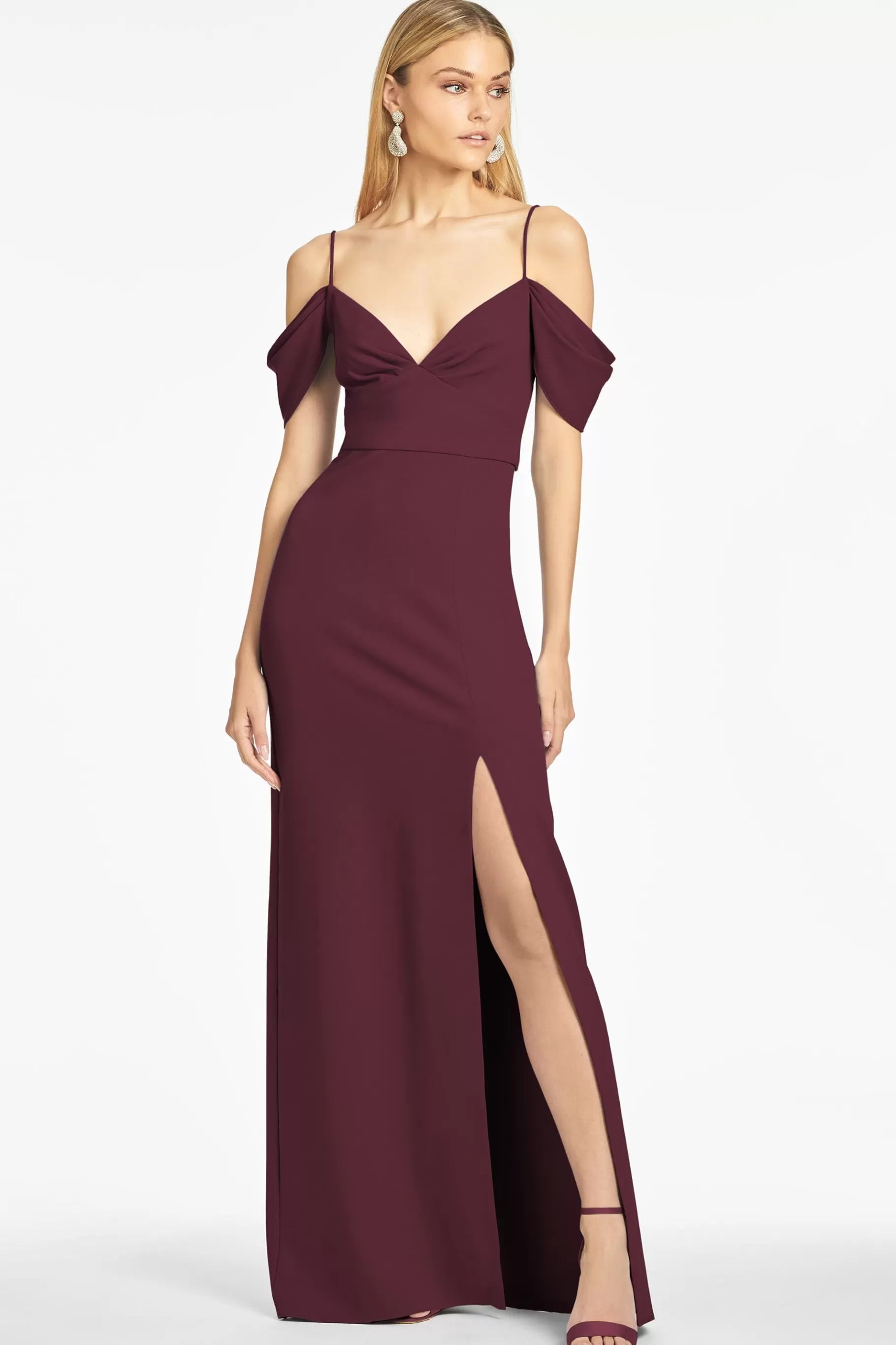 Gowns-Sachin & Babi Gowns Brittany 4-Way Stretch Crepe Gown