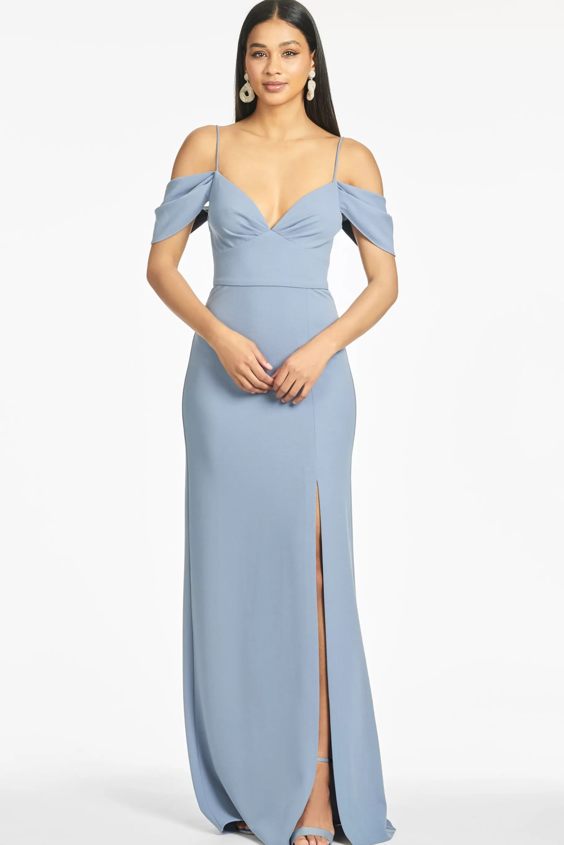 Gowns-Sachin & Babi Gowns Brittany 4-Way Stretch Crepe Gown
