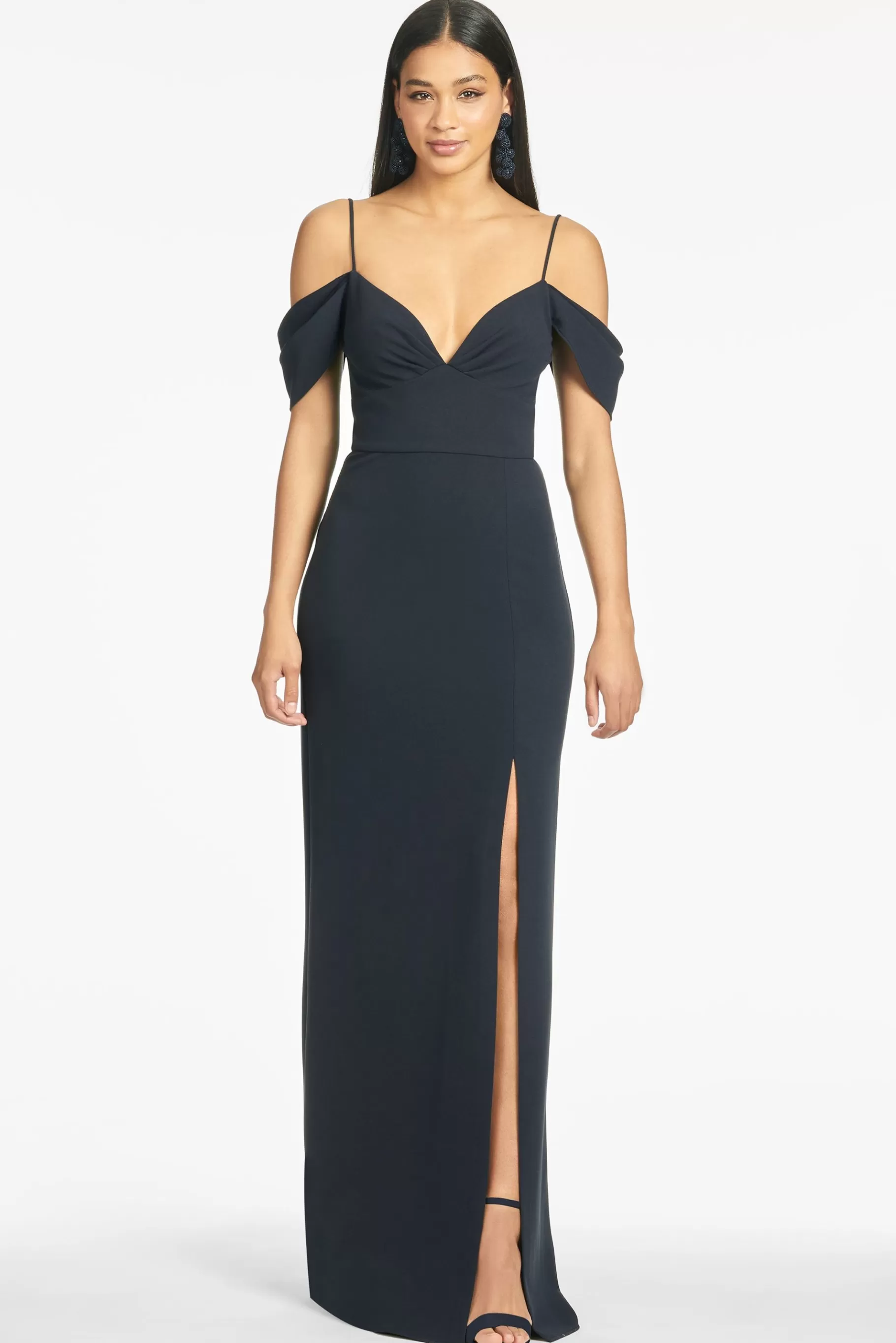 Gowns-Sachin & Babi Gowns Brittany 4-Way Stretch Crepe Gown