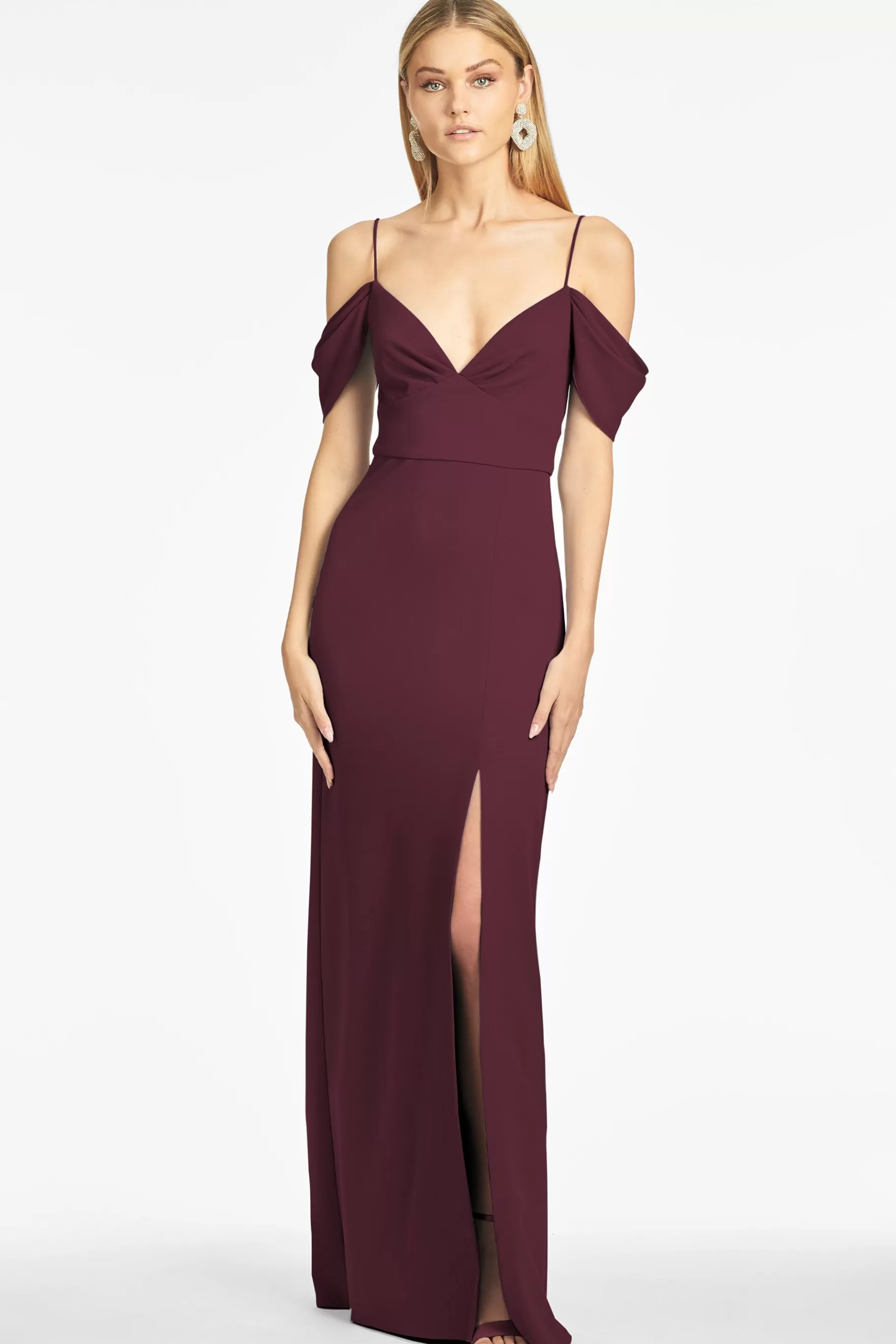 Gowns-Sachin & Babi Gowns Brittany 4-Way Stretch Crepe Gown