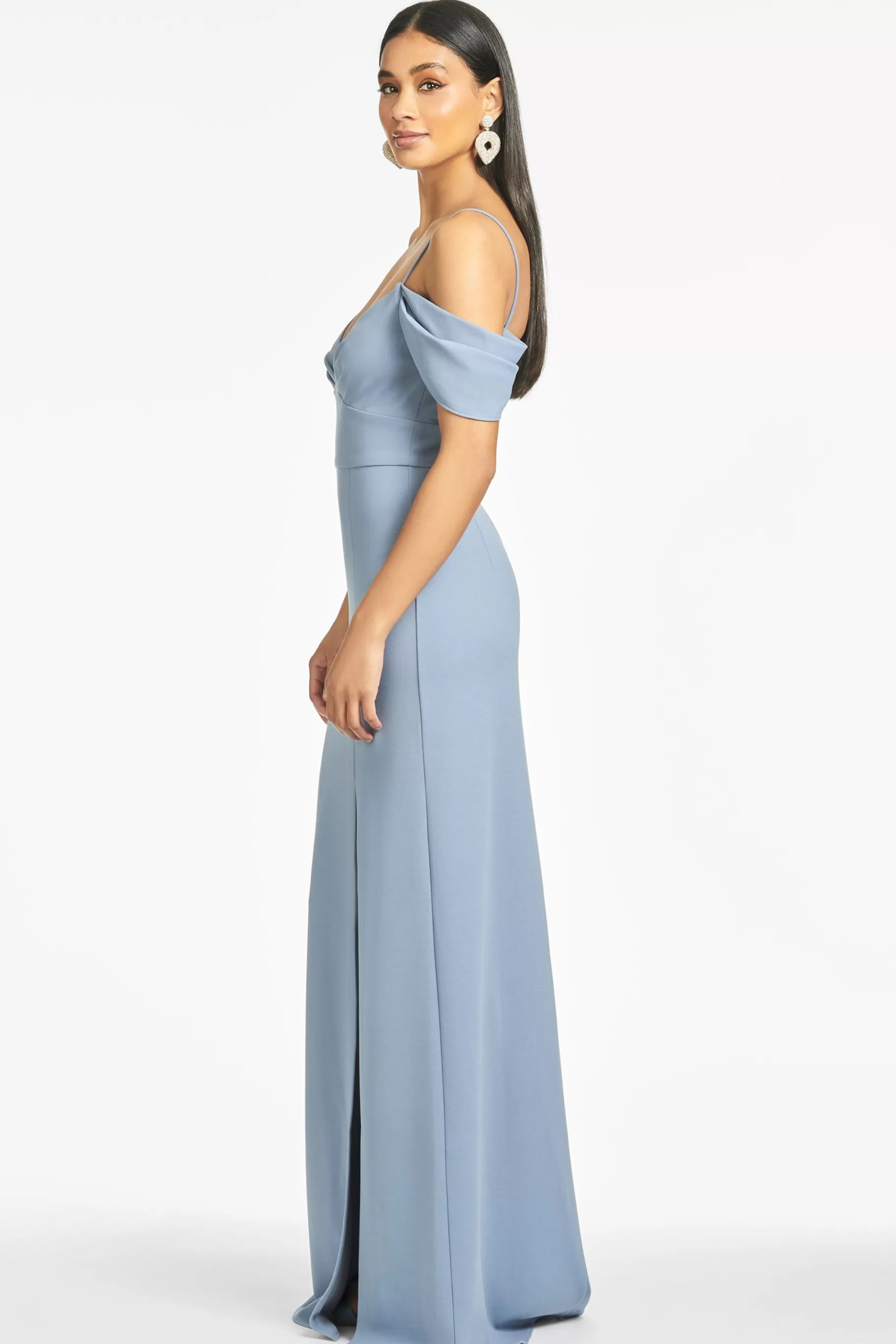 Gowns-Sachin & Babi Gowns Brittany 4-Way Stretch Crepe Gown