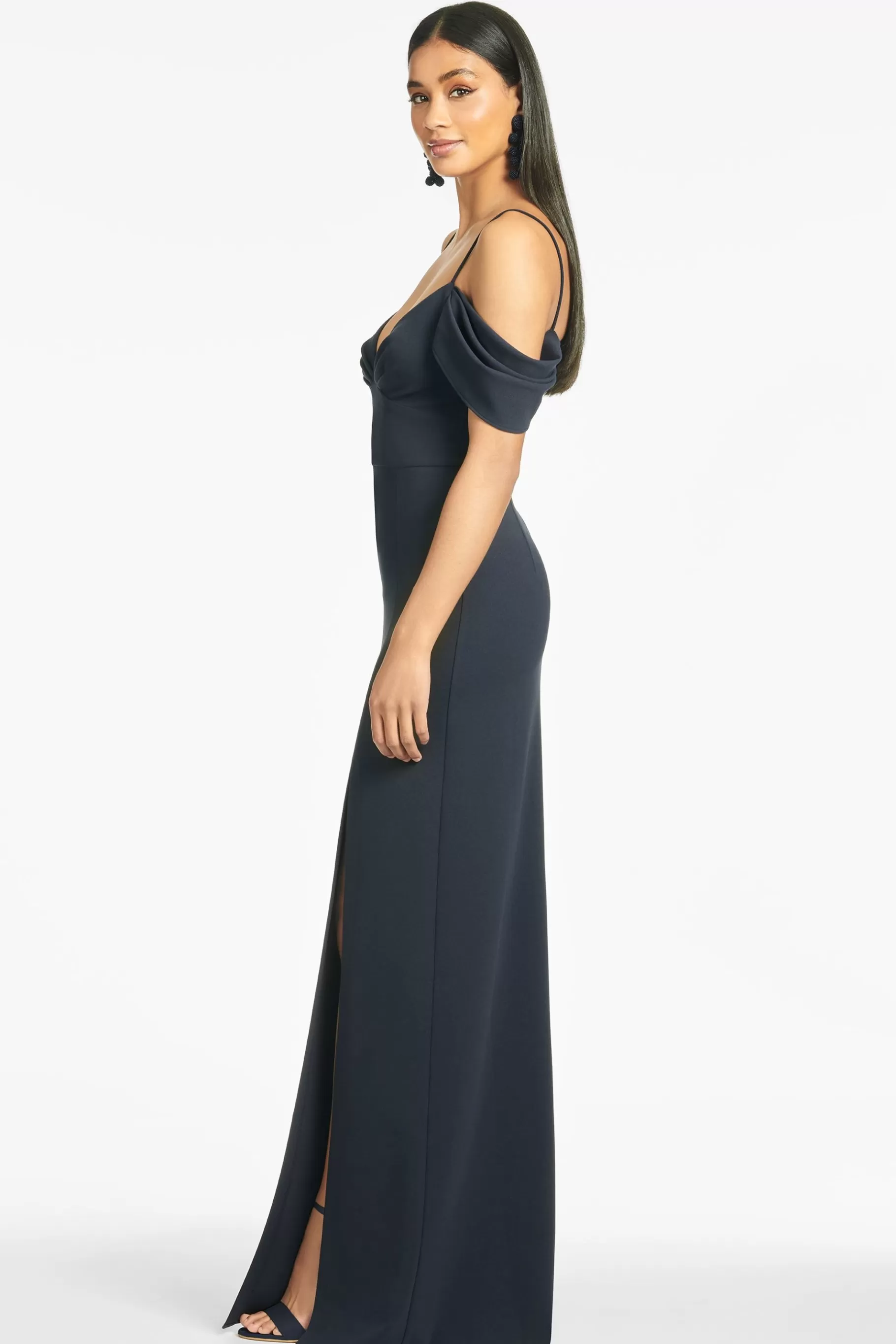 Gowns-Sachin & Babi Gowns Brittany 4-Way Stretch Crepe Gown
