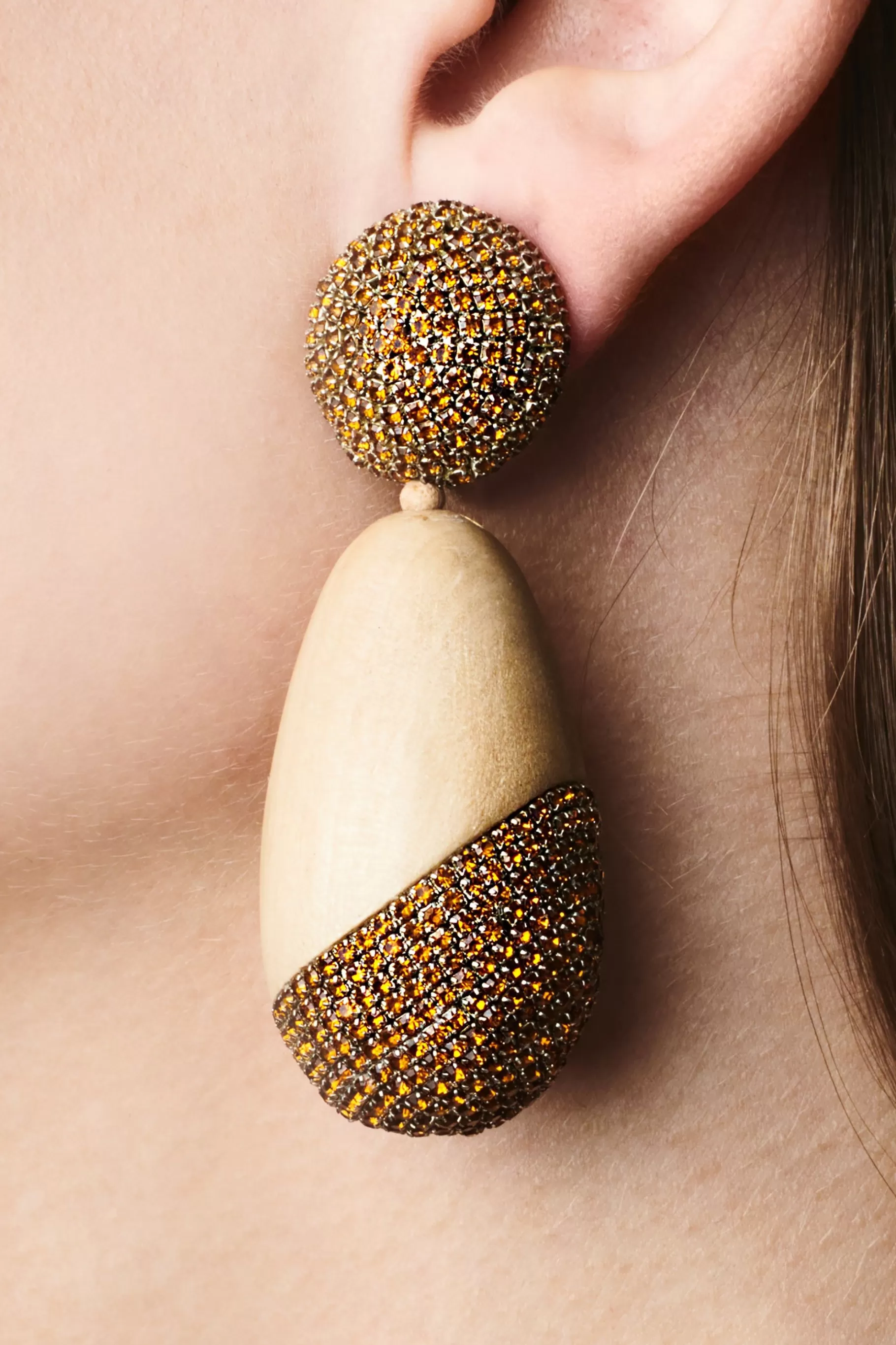 Earrings-Sachin & Babi Earrings Christina Earrings-Wood/Crystals