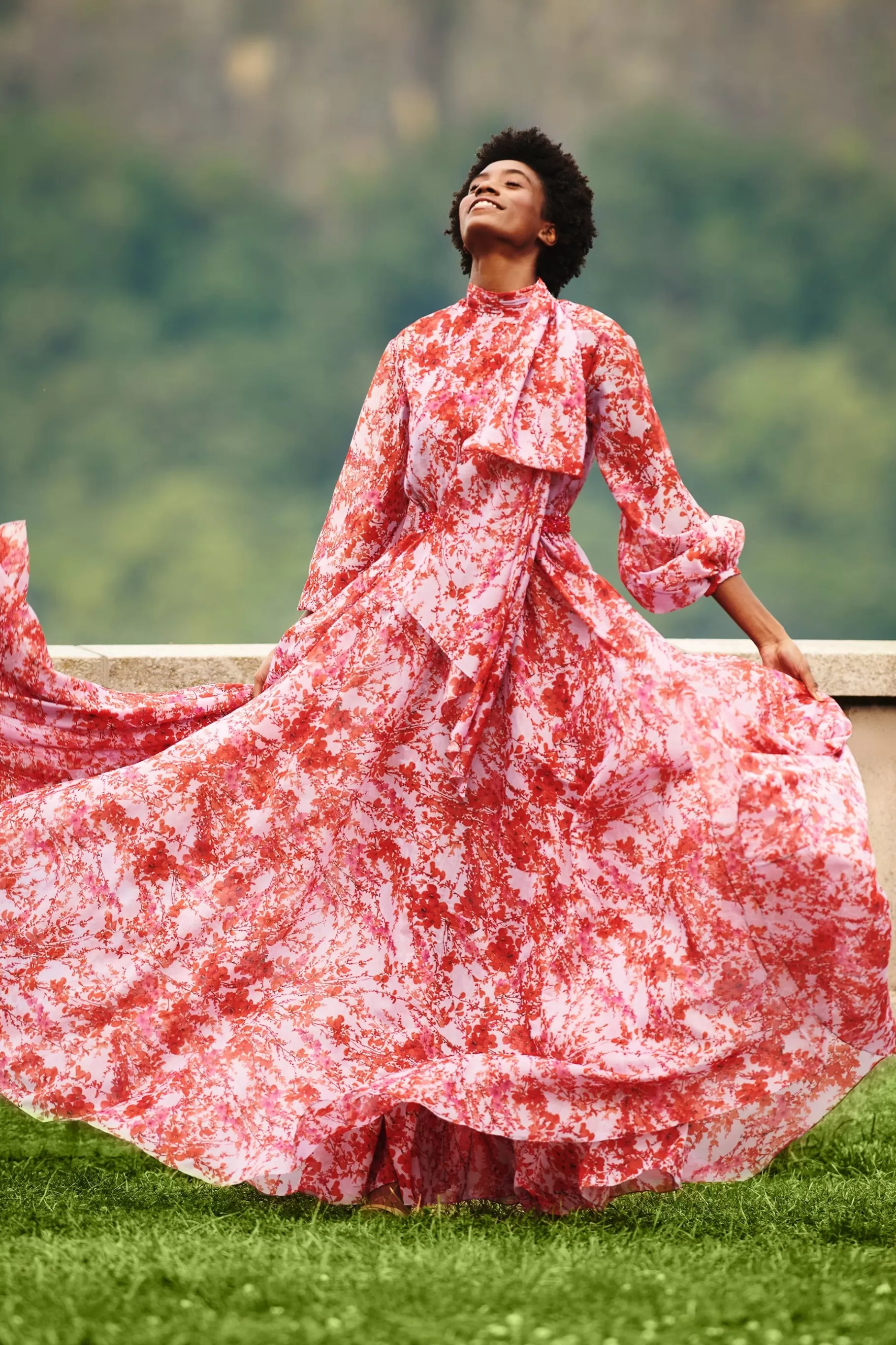 Gowns-Sachin & Babi Gowns Cinzia Gown-Amaranthus Spray