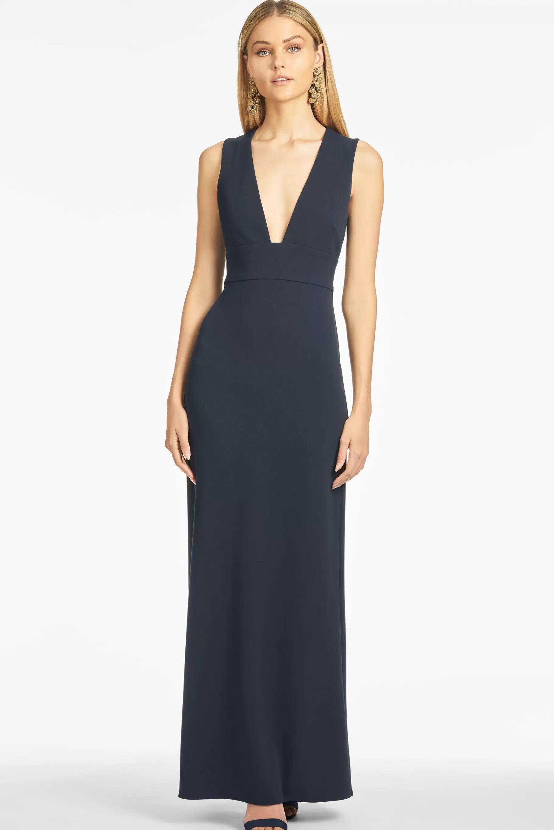 Gowns-Sachin & Babi Gowns Loretta 4-Way Stretch Crepe Gown