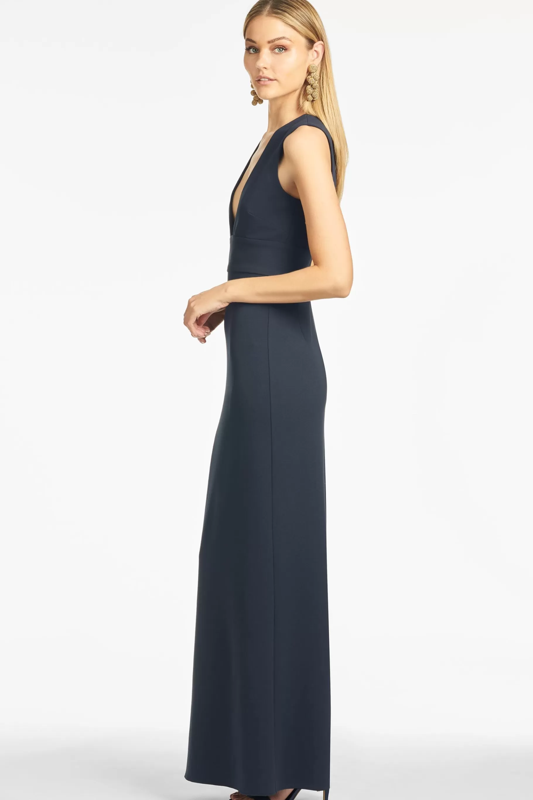 Gowns-Sachin & Babi Gowns Loretta 4-Way Stretch Crepe Gown