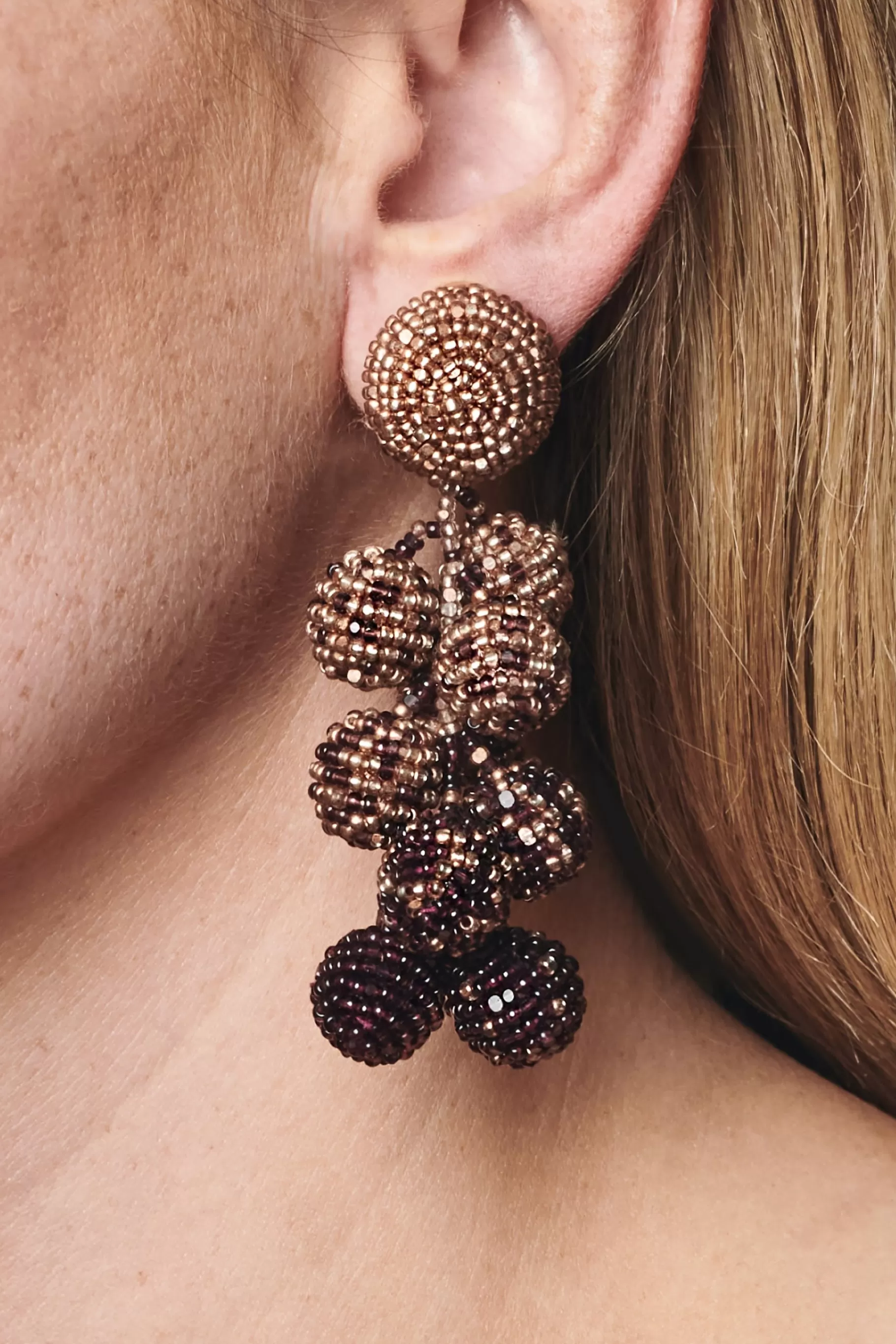 Earrings-Sachin & Babi Earrings Ombre Coconuts Earrings-Smooth Beads