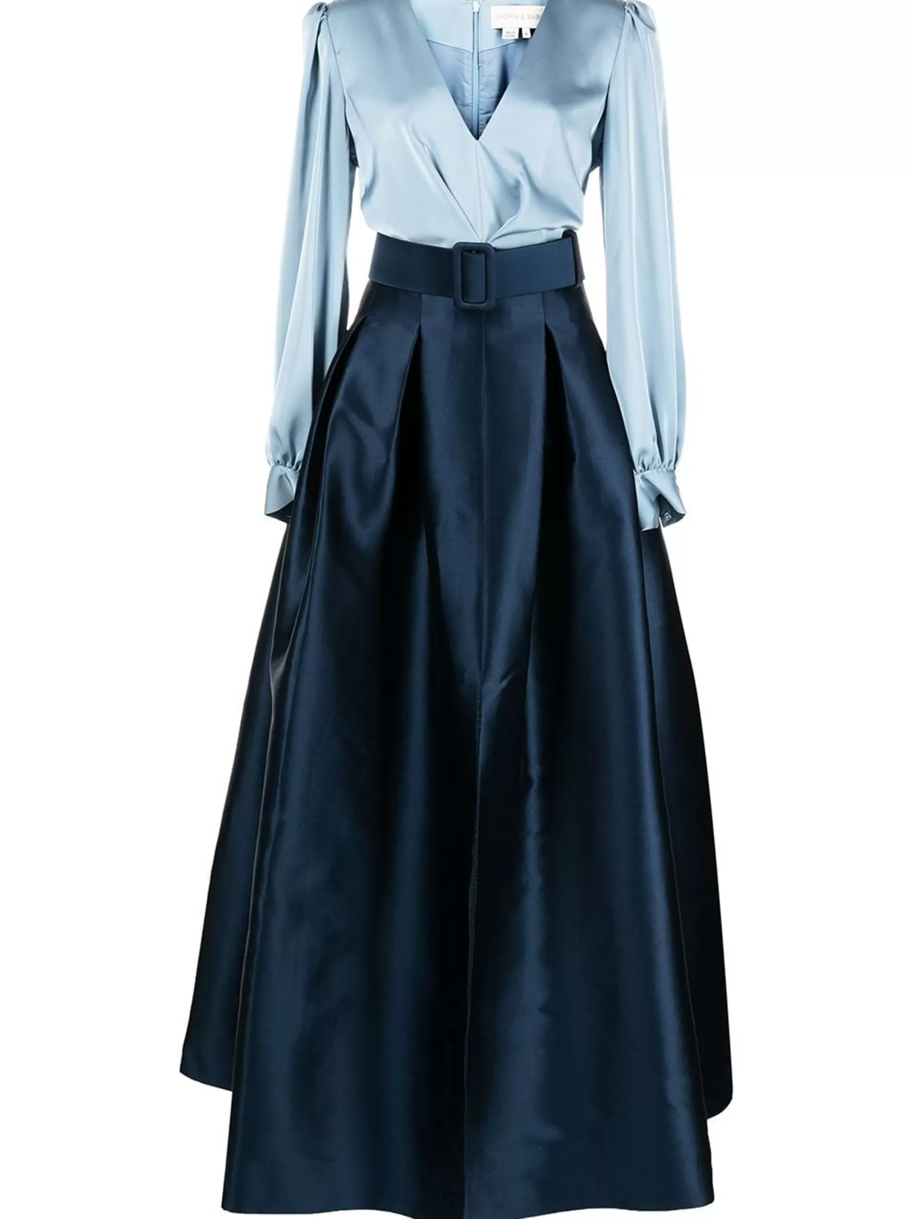 Gowns-Sachin & Babi Gowns Zoe Gown-Slate/Navy